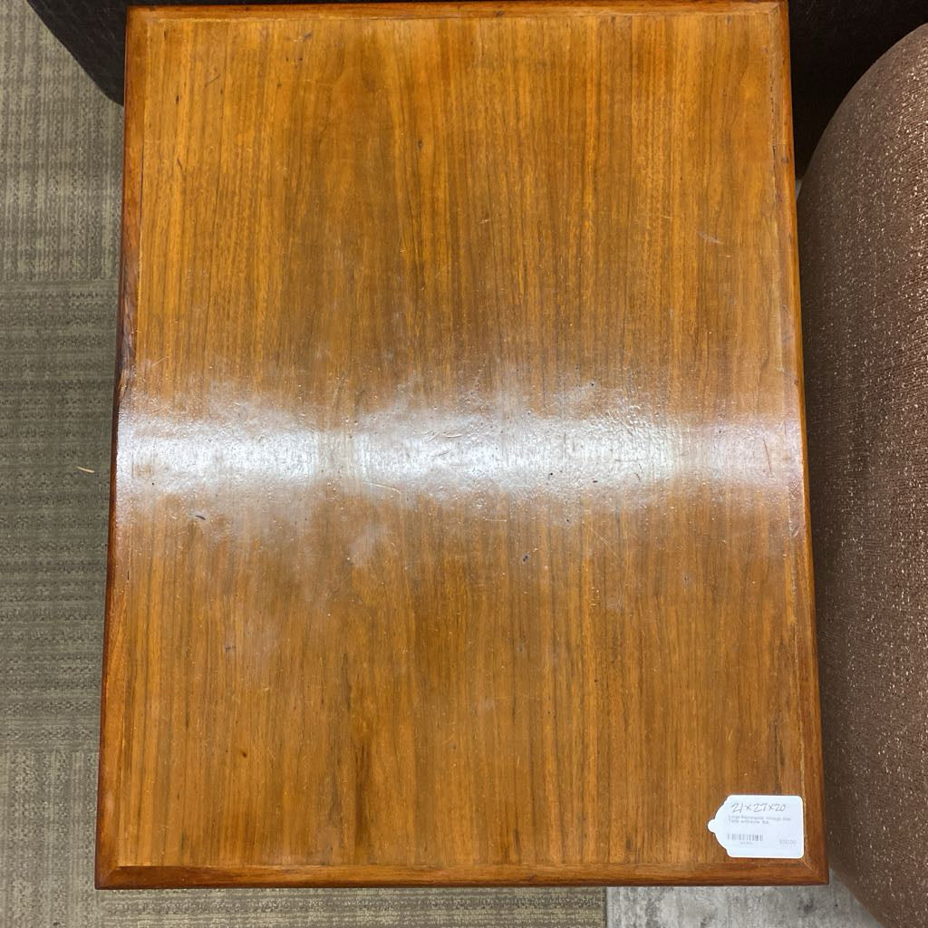Large Rectangular Vintage Side Table w/Drawer