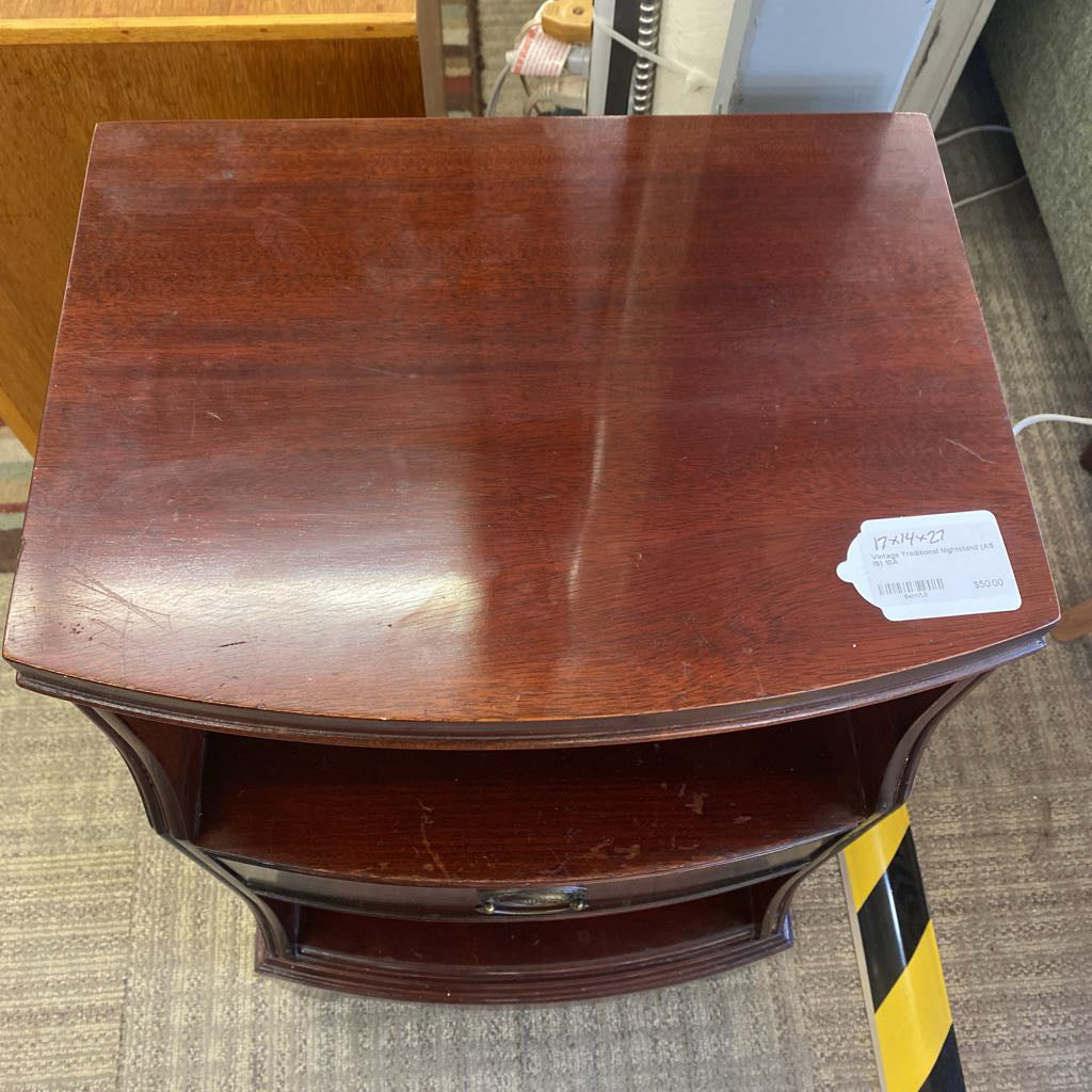 Vintage Traditional Nightstand (AS IS)