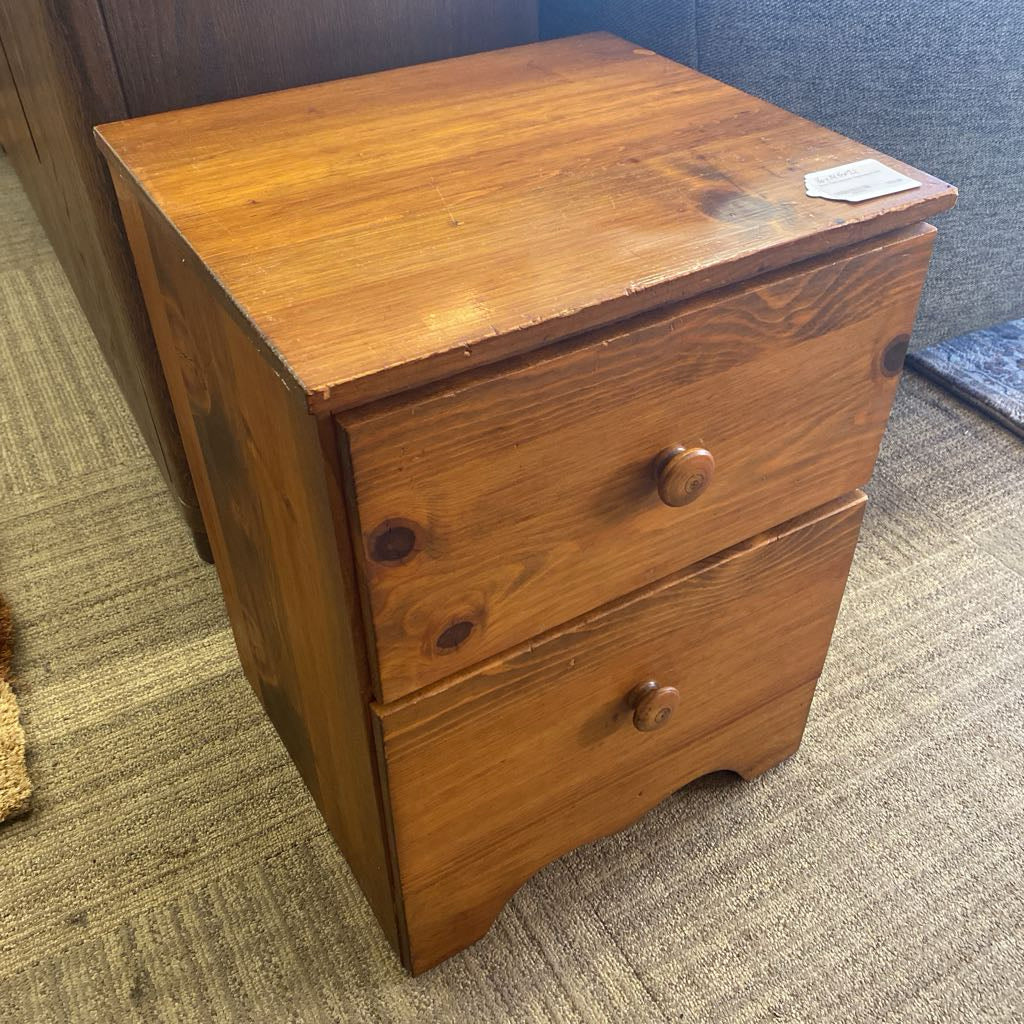 Pine Two Drawer Nightstand C NIGHTSTANDS