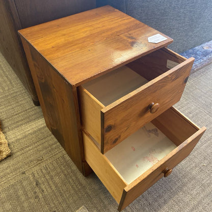 Pine Two Drawer Nightstand C NIGHTSTANDS