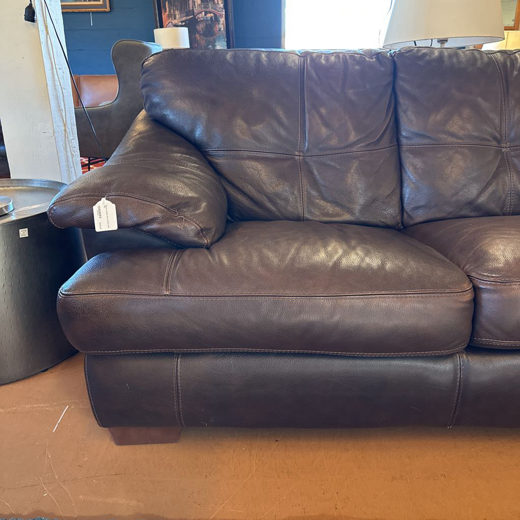 Brown Leather Extra Comfy Sofa