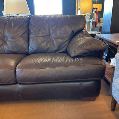 Brown Leather Extra Comfy Sofa