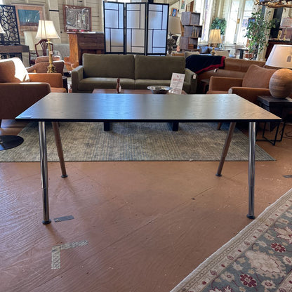 Black Metal Leg Height Adjustable Desk