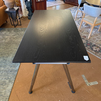 Black Metal Leg Height Adjustable Desk
