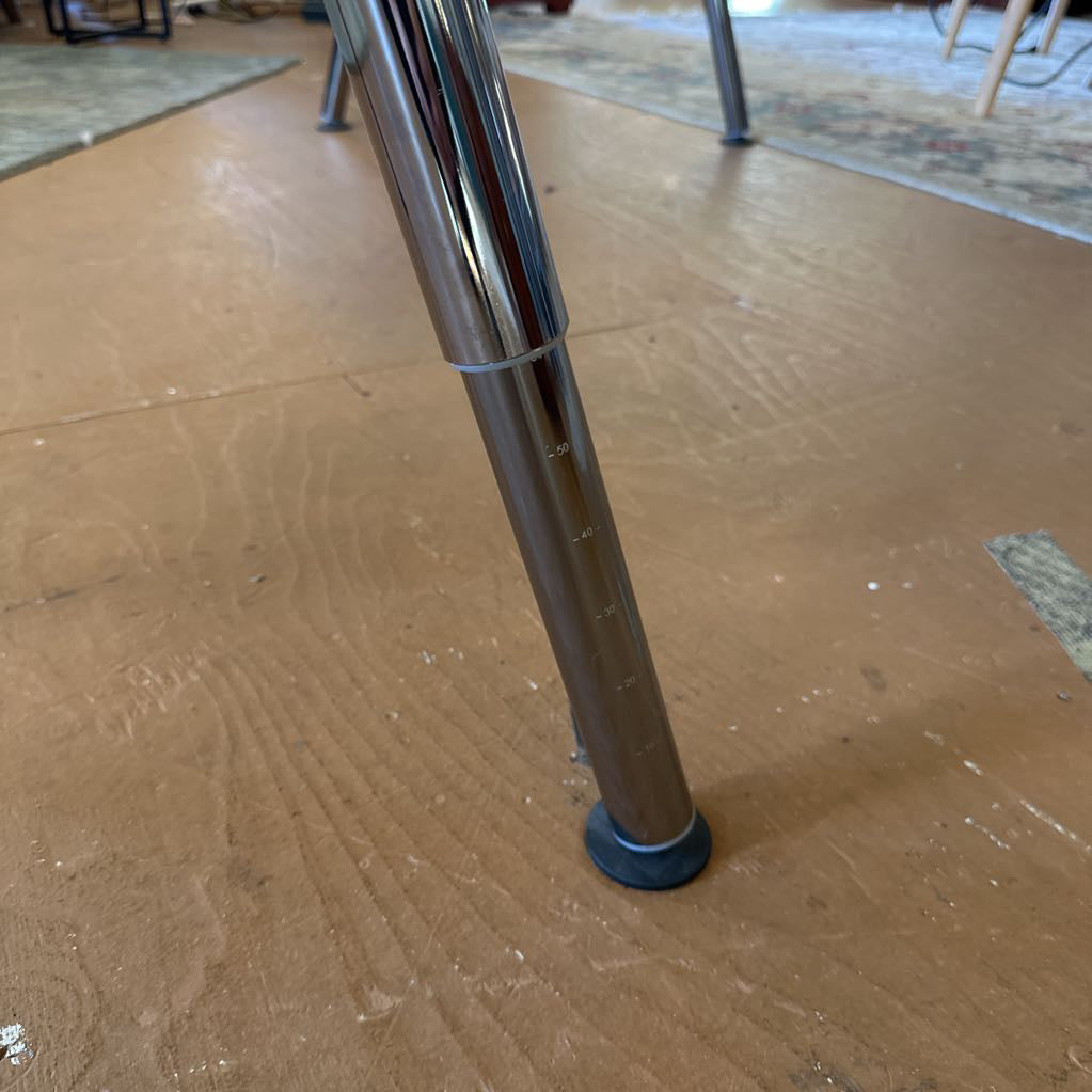 Black Metal Leg Height Adjustable Desk