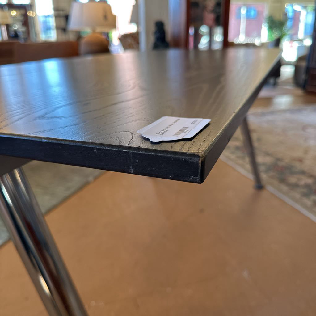 Black Metal Leg Height Adjustable Desk