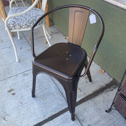 Small Metal Barrell Dining Chair