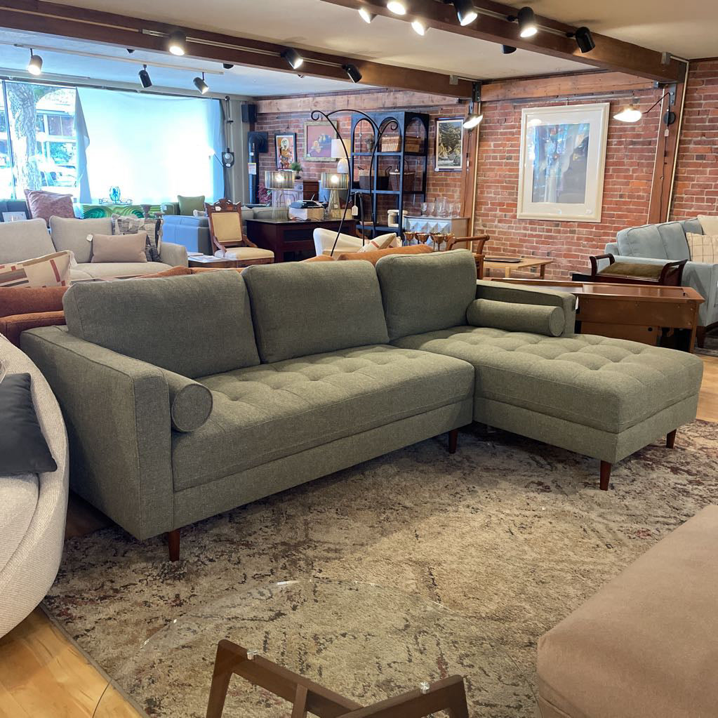 Malmo Sage RAF Chaise Sectional U SECTIONALS RAF