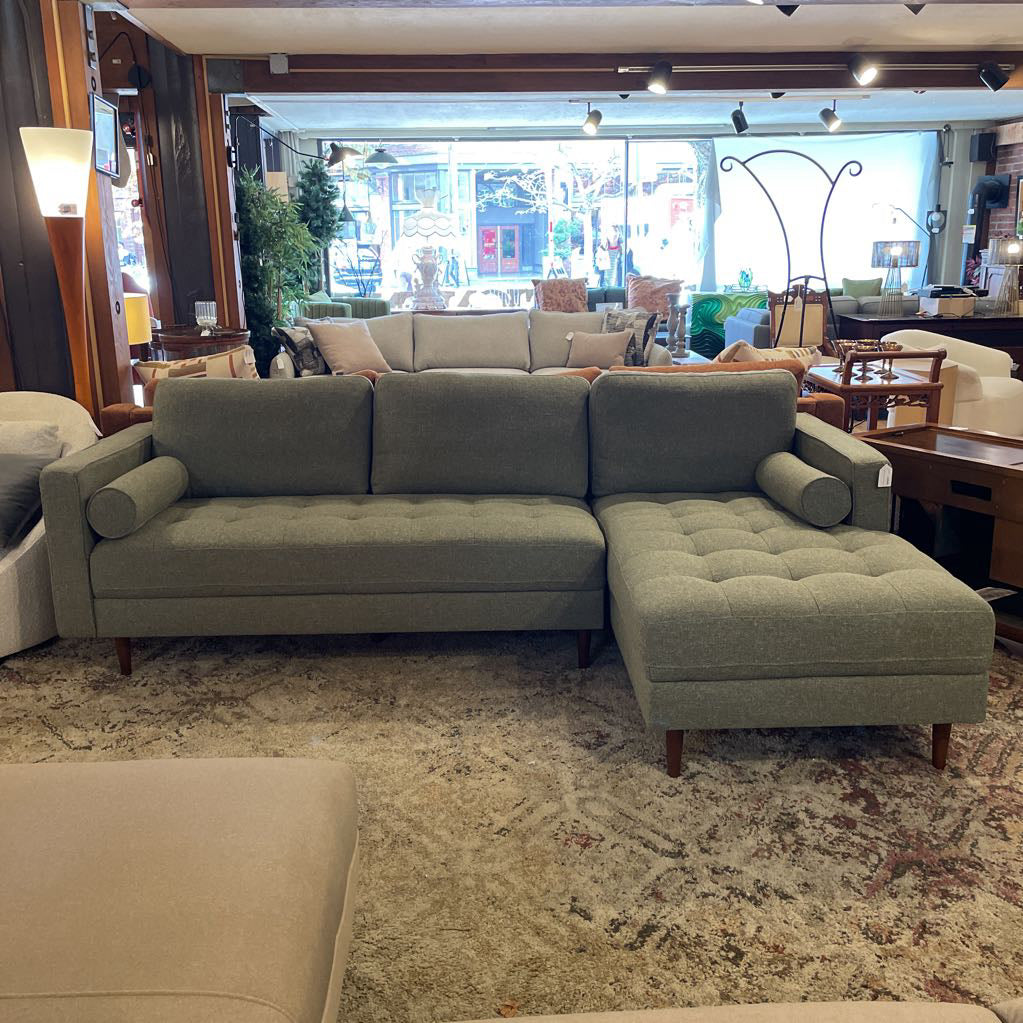Malmo Sage RAF Chaise Sectional U SECTIONALS RAF