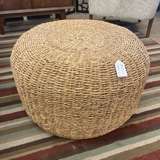 Round Seagrass Ottoman