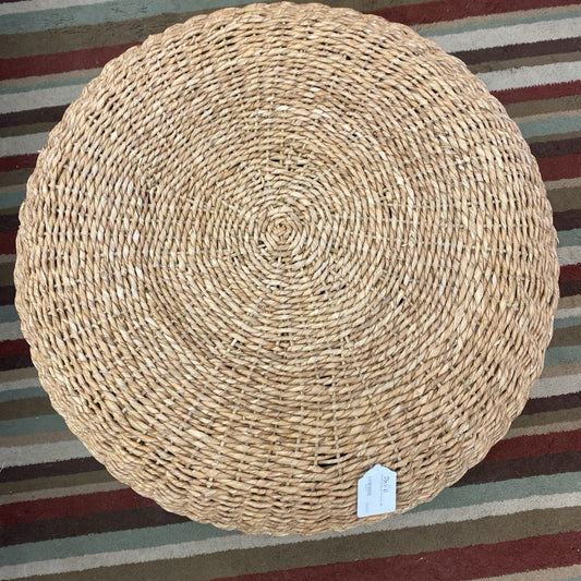 Round Seagrass Ottoman