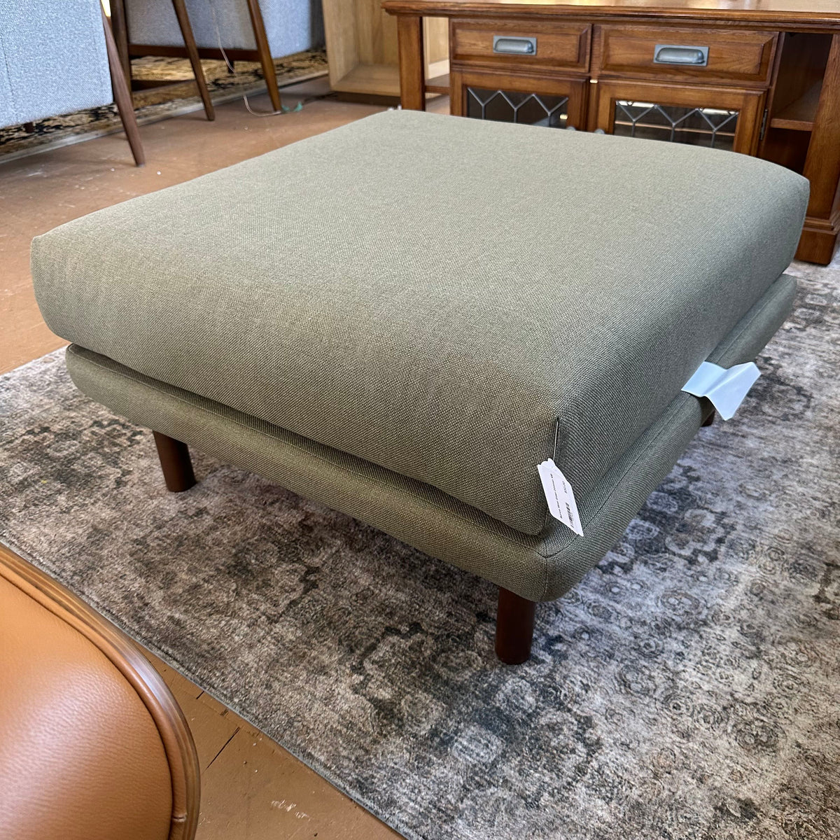 Burrow Moss Green Ottoman U OTTOMANS