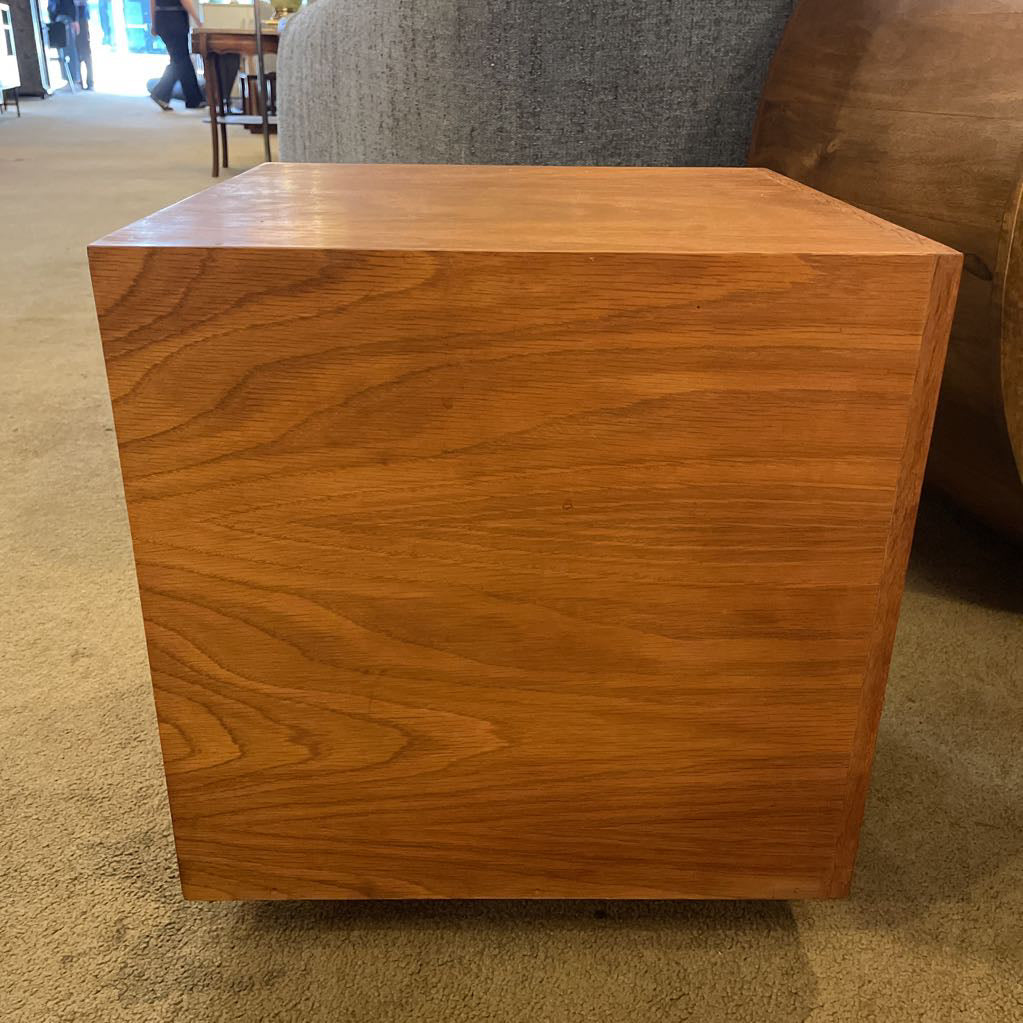 Teak Record Storage Cube C BOOKSHELVES