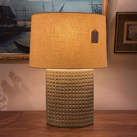 Tanner Kenzie Pale Green Dimpled Lamp