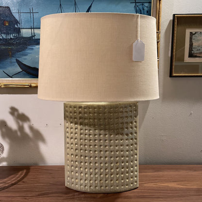 Tanner Kenzie Pale Green Dimpled Lamp