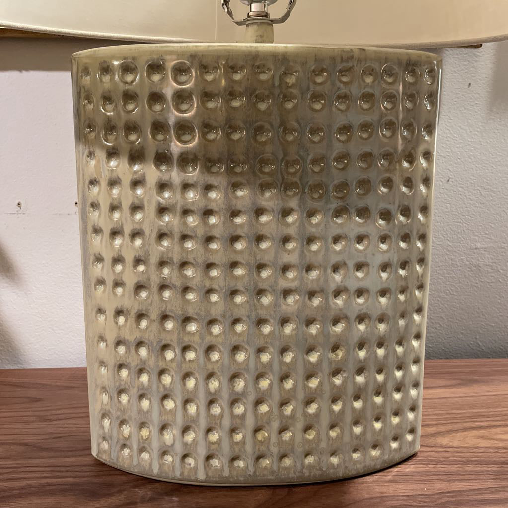 Tanner Kenzie Pale Green Dimpled Lamp