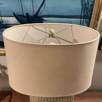 Tanner Kenzie Pale Green Dimpled Lamp