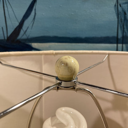 Tanner Kenzie Pale Green Dimpled Lamp