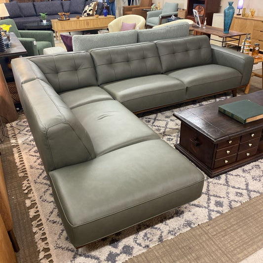 Odense Slate Leather LAF Sectional