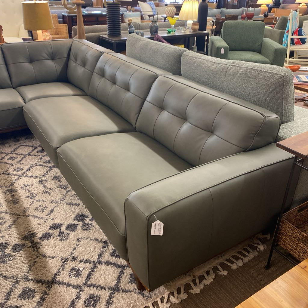 Odense Slate Leather LAF Sectional