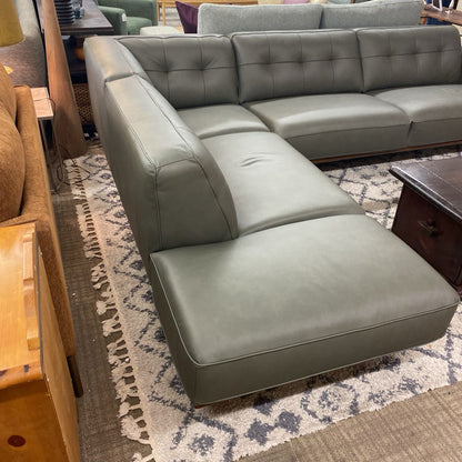 Odense Slate Leather LAF Sectional