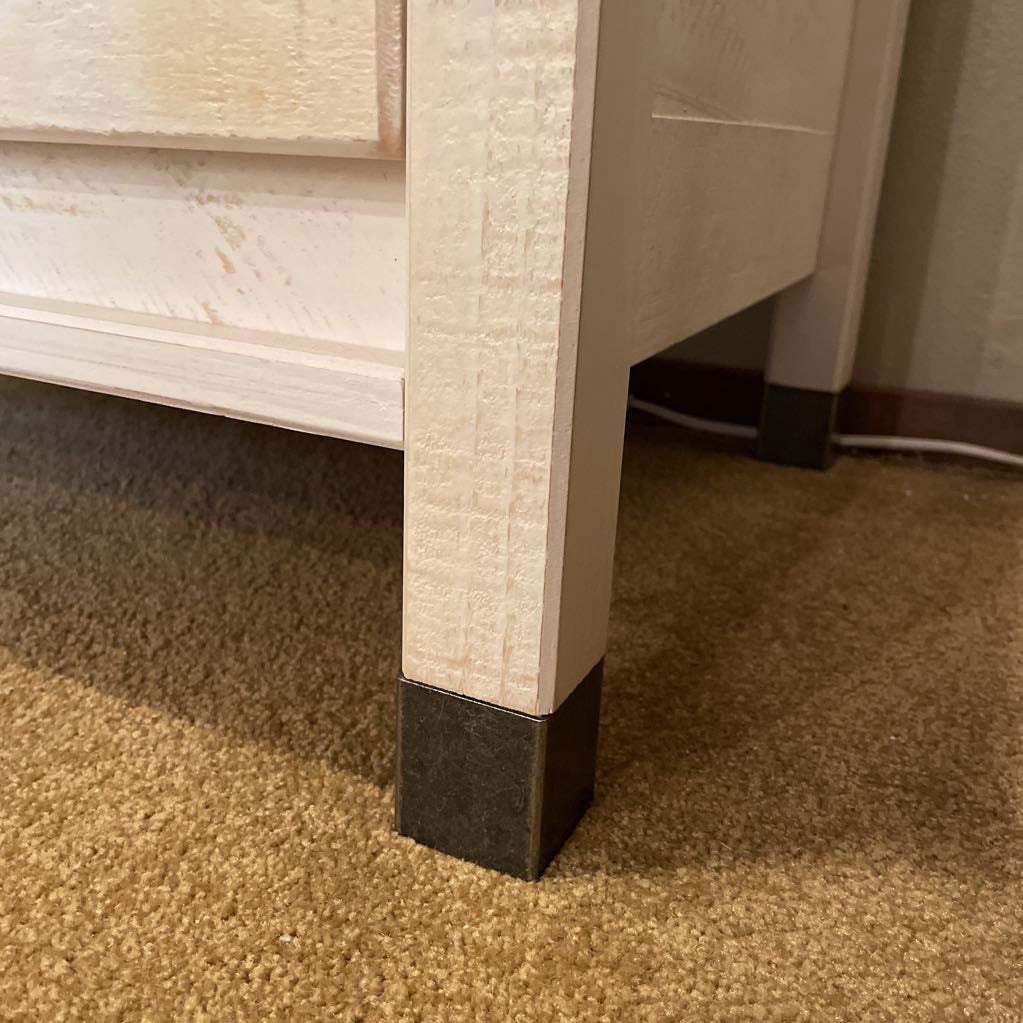 White Wood Rustic 2 Drawer Nightstand C NIGHTSTANDS