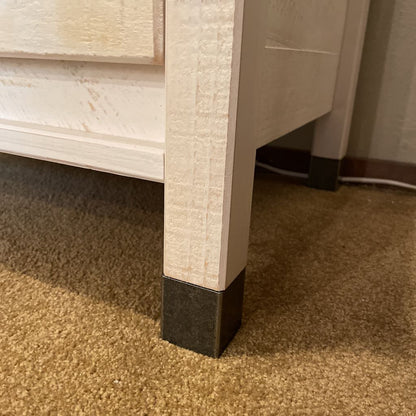 White Wood Rustic 2 Drawer Nightstand C NIGHTSTANDS