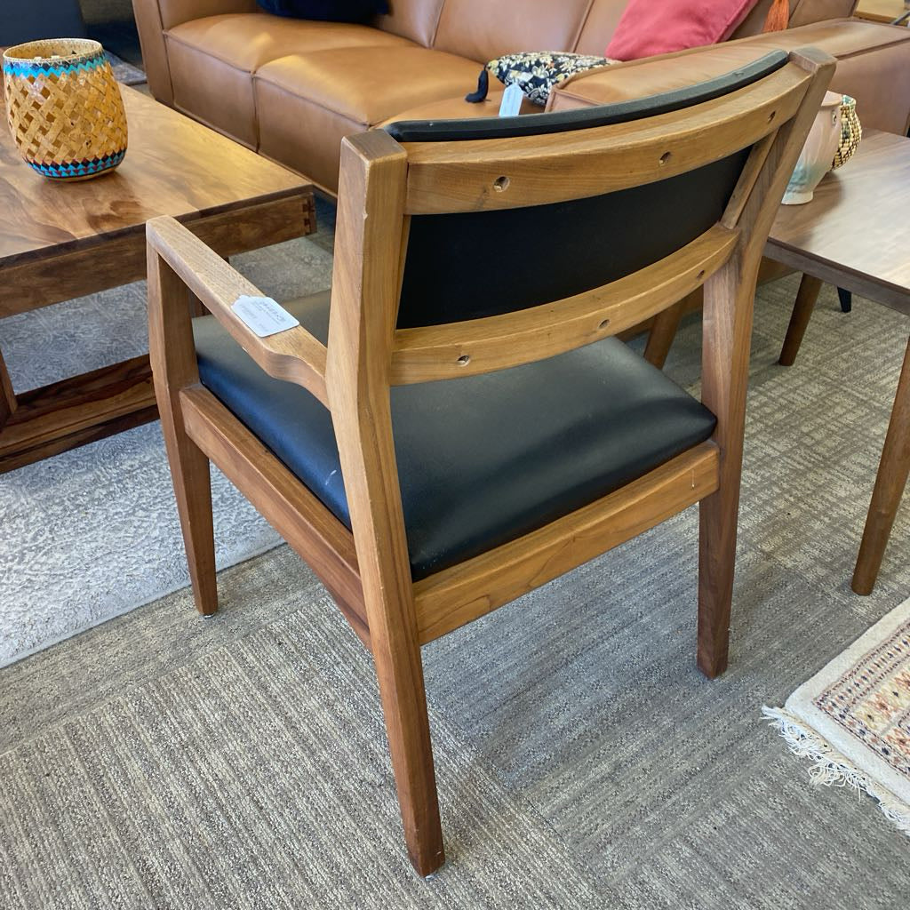 MCM Black & Walnut Armchair (AS IS)