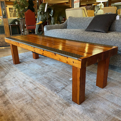Pine Coffee Table Made of Steps From Oringnal REI Store
