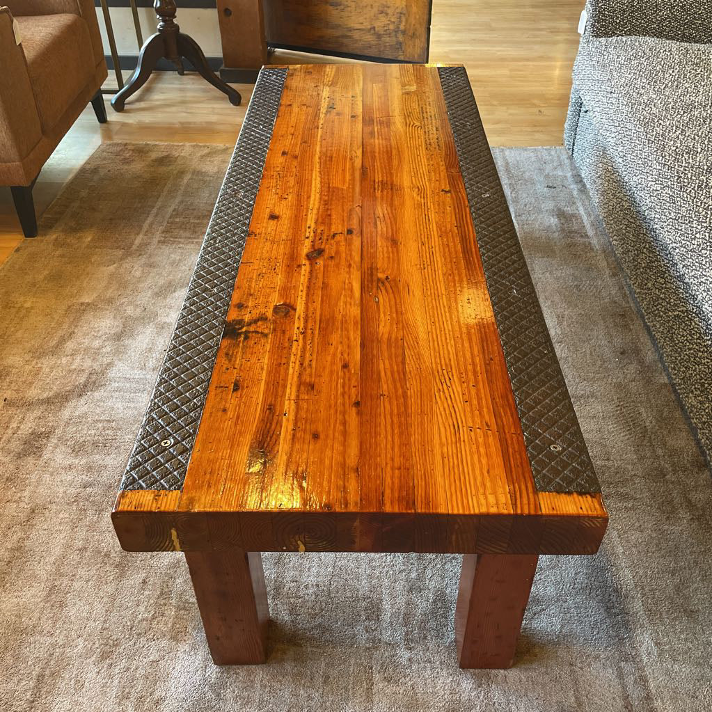 Pine Coffee Table Made of Steps From Oringnal REI Store