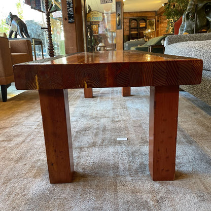 Pine Coffee Table Made of Steps From Oringnal REI Store