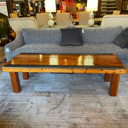 Pine Coffee Table Made of Steps From Oringnal REI Store