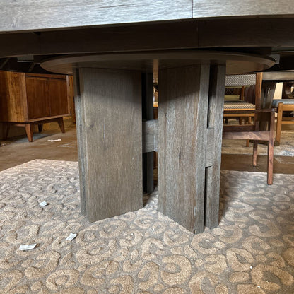 Bernhardt Outline 60-Inch Round Dining Table in Cassel Wire-brushed Oak C DINING TABLES