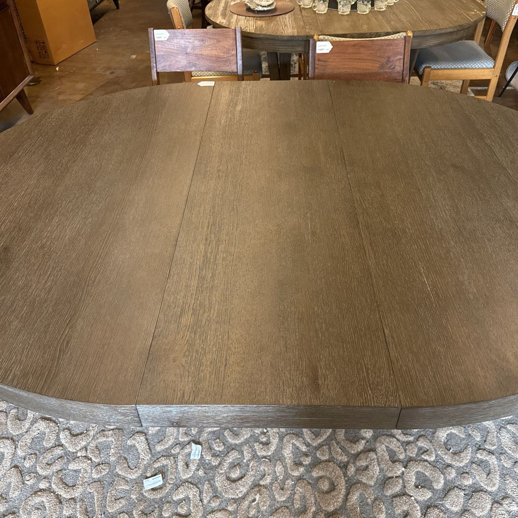 Bernhardt Outline 60-Inch Round Dining Table in Cassel Wire-brushed Oak C DINING TABLES