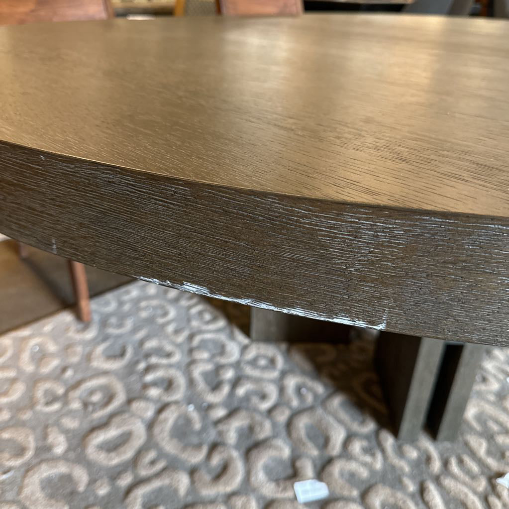 Bernhardt Outline 60-Inch Round Dining Table in Cassel Wire-brushed Oak C DINING TABLES