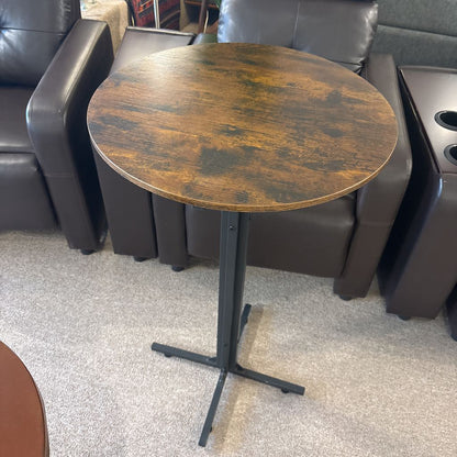 Industrial Bar Height Round Side Table