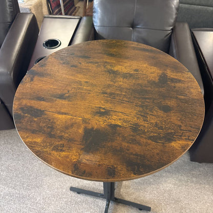 Industrial Bar Height Round Side Table
