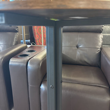 Industrial Bar Height Round Side Table