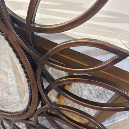 Sunburst Beveled Metal Mirror