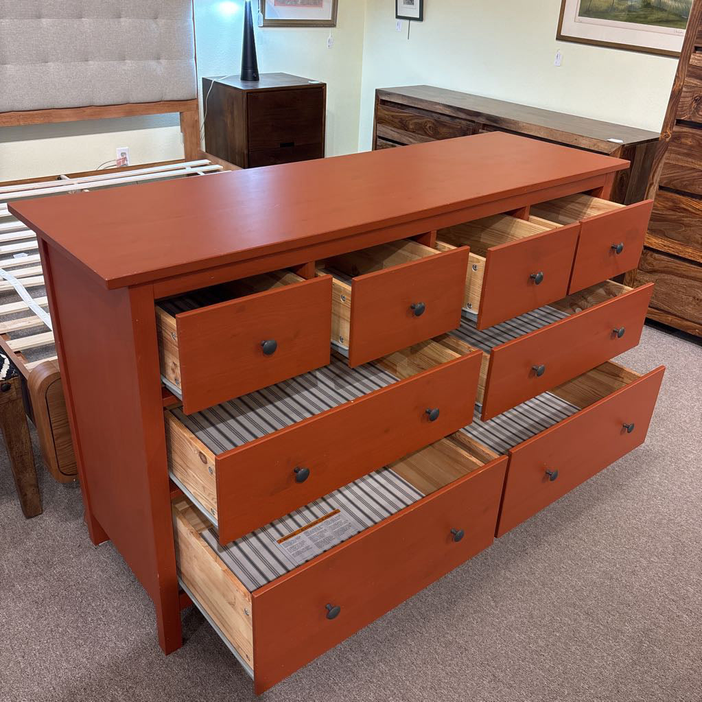 Contemporary 8 Drawer Lowboy Dresser