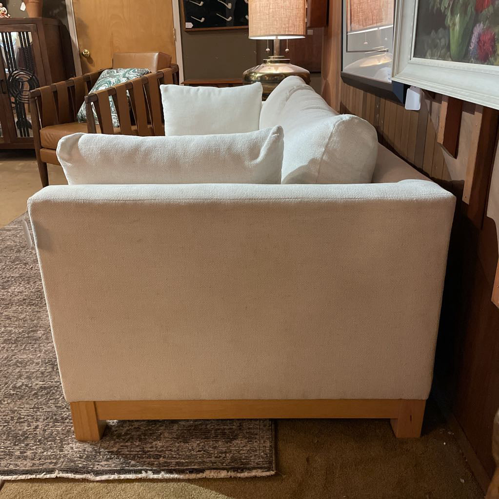Crate & Barrel Pacific Cream Fabric Sofa