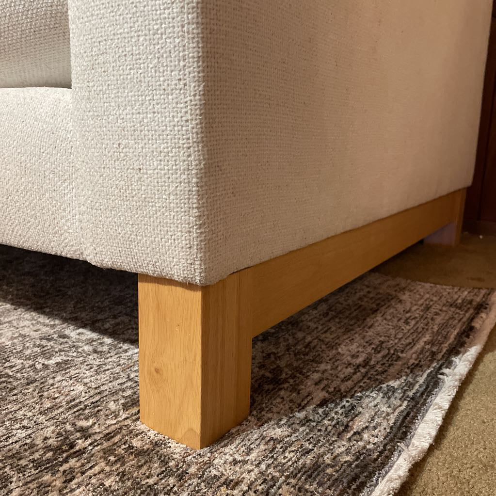 Crate & Barrel Pacific Cream Fabric Sofa