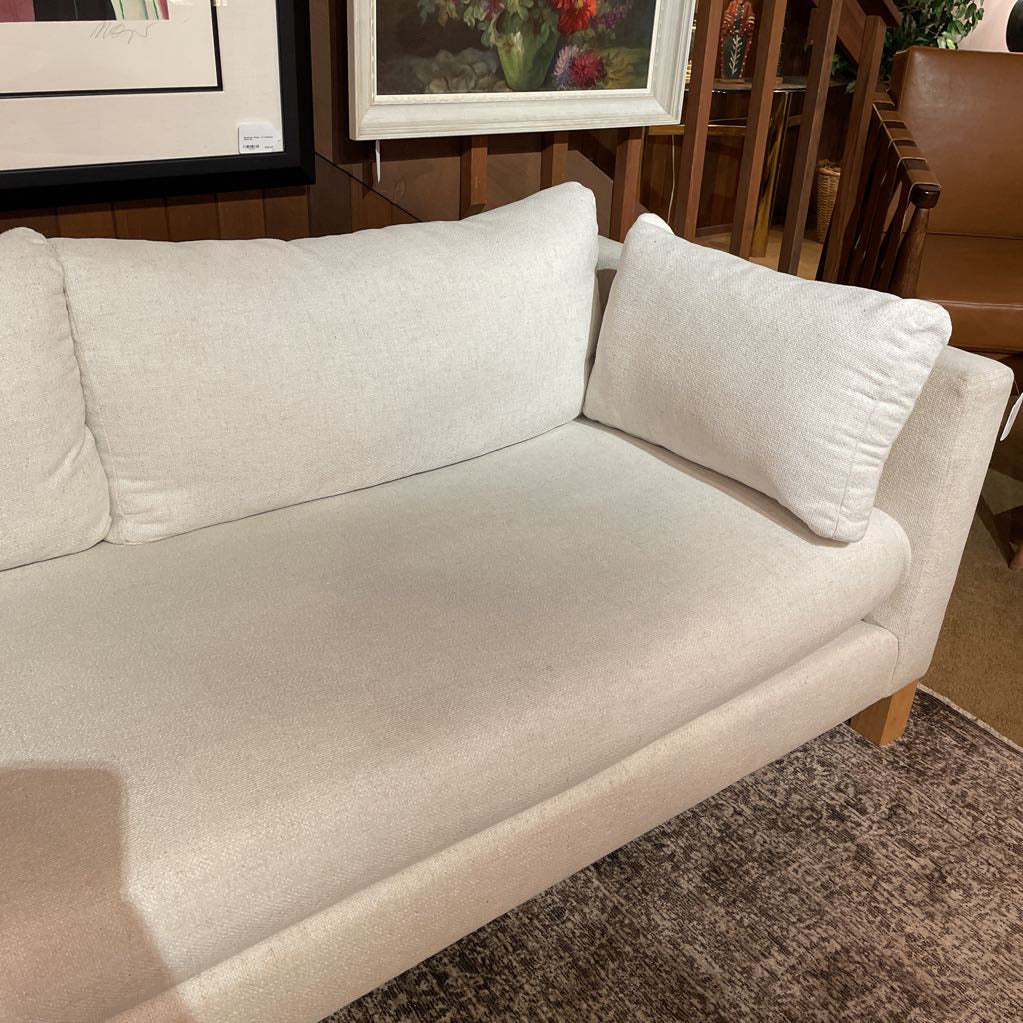 Crate & Barrel Pacific Cream Fabric Sofa