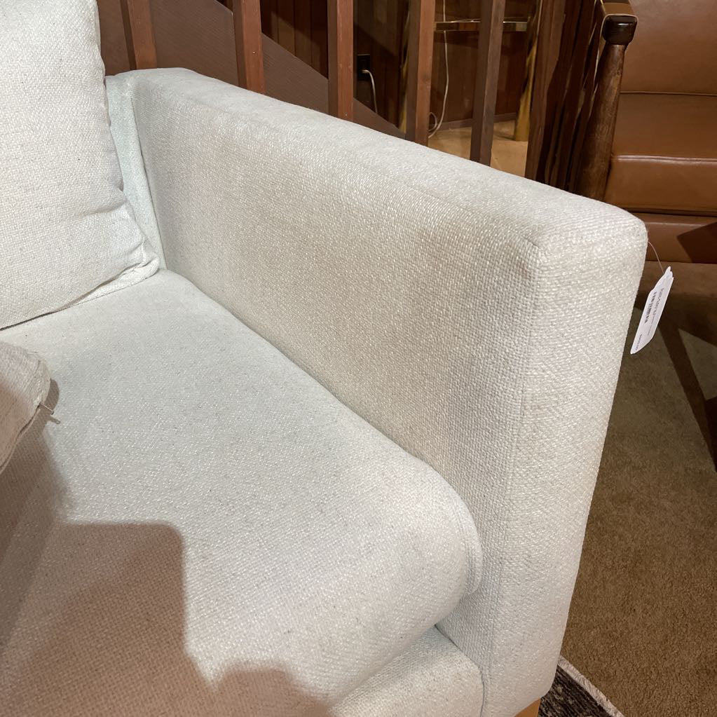 Crate & Barrel Pacific Cream Fabric Sofa