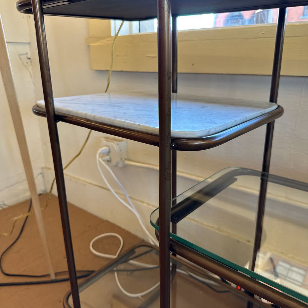 Multi Tiered Glass And Marble Console C CONSOLE TABLES