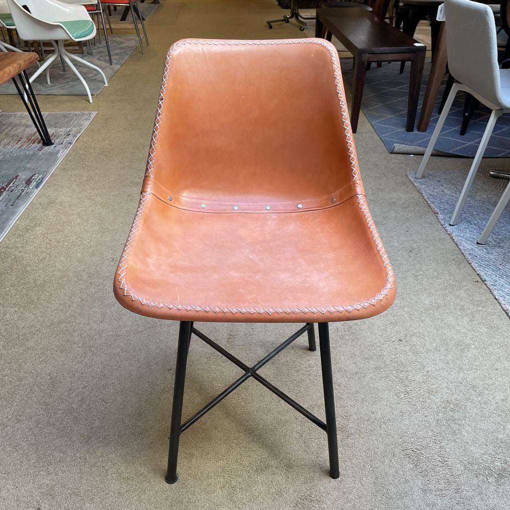 Saddle Style Orange Dining Chairs SET of 4 C DINING CHAIRS