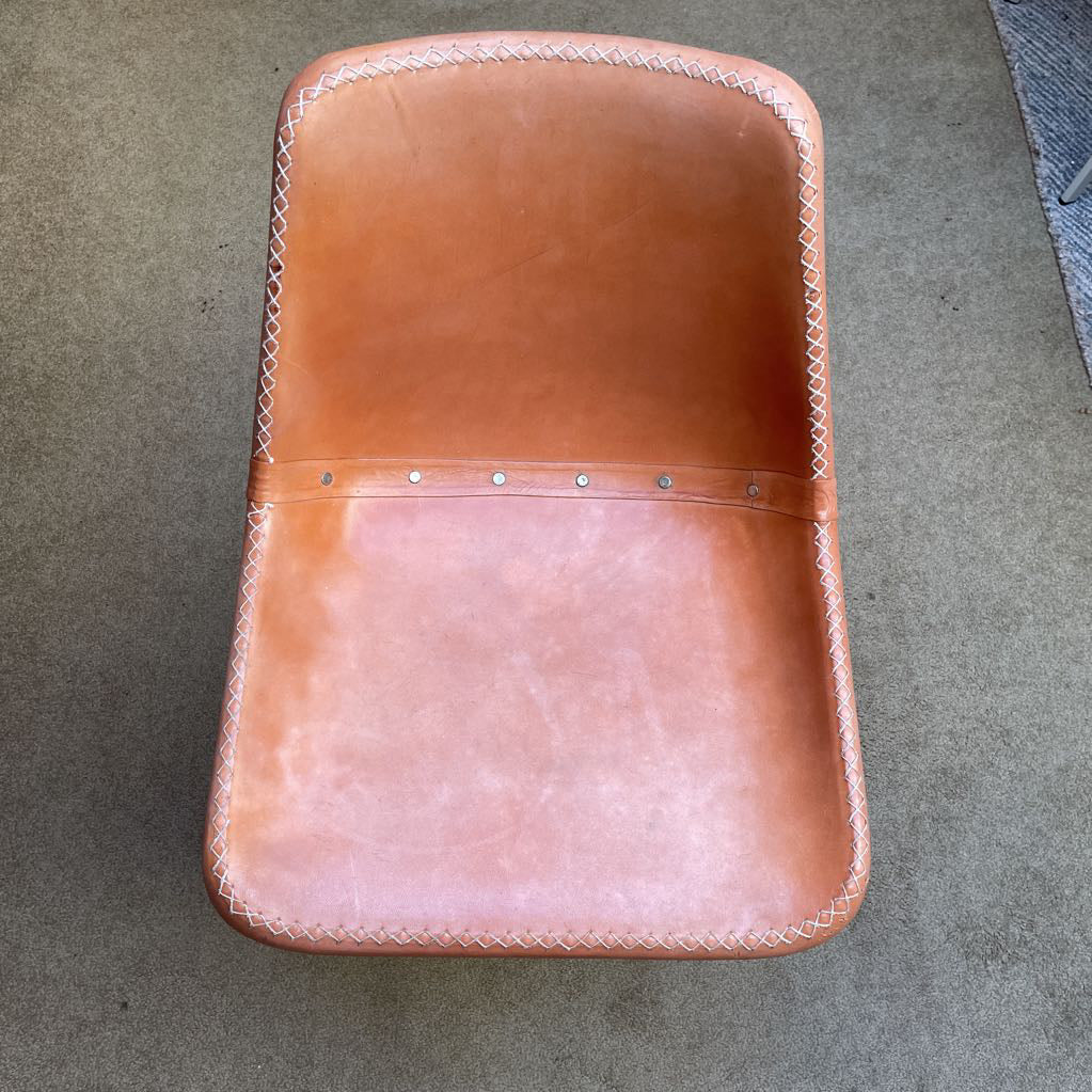Saddle Style Orange Dining Chairs SET of 4 C DINING CHAIRS