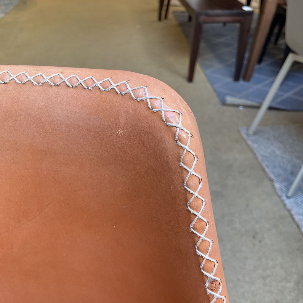 Saddle Style Orange Dining Chairs SET of 4 C DINING CHAIRS
