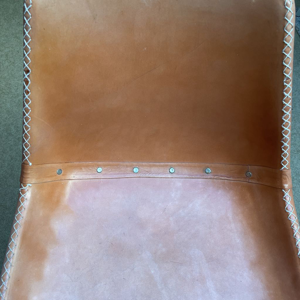 Saddle Style Orange Dining Chairs SET of 4 C DINING CHAIRS