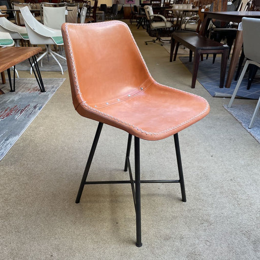 Saddle Style Orange Dining Chairs SET of 4 C DINING CHAIRS